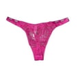 thumbnail image 2 of Victoria's Secret Bombshell Shine Strap Very Sexy Lace Thong Panty Color Fuschia Pink Size Large NWT, 2 of 2