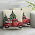 thumbnail image 3 of GOSMITH Christmas Pillow Covers Christmas Decorations Merry Christmas Tree Truck Joy Snow Hello Winter Decorative Red Throw Pillows Farmhouse Christmas Holiday Indoor Home Decor for Couch, 3 of 5