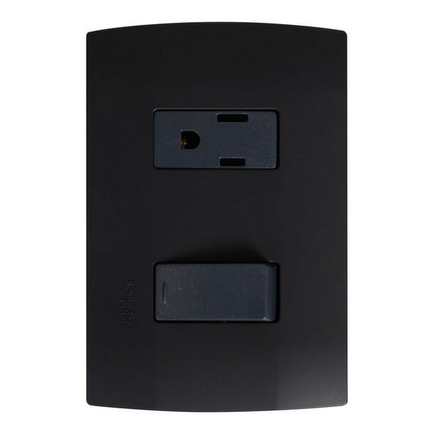 Interruptor Con Contacto Schneider Electric Negro 15A