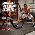 thumbnail image 3 of .&#Thick Sq Ft Rubber Top Exercise Equipment Mats High Density EVA Foam Mats with Rubber Top Interlocking Gym Flooring for Home Gym Protective Workout Mat /G, 3 of 9