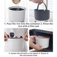 thumbnail image 3 of facefd Home Office Hotel Portable Microwave Oven Rice Cooker Food Grade Steamer Pot Household Cookware Kitchen Gadget Green, 3 of 8