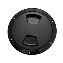 5 Inch Boat Inspection Deck Plate Hatch Marine Round Inspection Hatch Deck Plate with Detachable Cover Water Tight Black