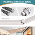 thumbnail image 6 of MCombo 13'x8' Manual Retractable Patio Awning Sunshade Shelter Window Door Awning Commercial Grade - Quality 100% 280G Polyester Outdoor Canopy Aluminum Frame, 6 of 9