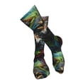 thumbnail image 4 of Kdxio Realistic Style Colorful Wolf Funny Silky Novelty Funky Long Knee High Socks Soft 3D Print Cosplay Crazy Stockings for Men Women, 4 of 8