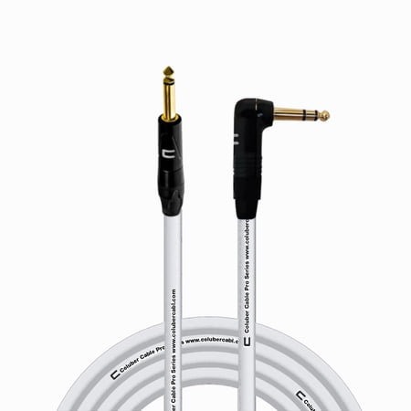 Coluber Cable - 1/4" TS Male to Right Angle 1/4" TRS - Pro 3-Pin Connector