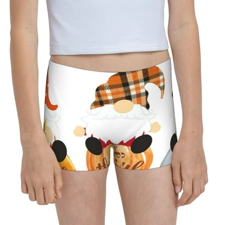 Pofeuu Autumn Gnomes-1 Print Soft Cotton Girls Boyshort panties Toddler Underwear-X-Large