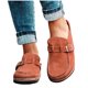thumbnail image 3 of Moda de talla grande para mujer, zapatillas deslizantes, chanclas, hebilla de cinturón, zapatos planos de nobuk Wmkox8yii hj789, 3 of 3