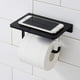 thumbnail image 1 of Portarrollos de papel higiénico, portarrollos fácil de instalar para baño, cocina (negro), 1 of 5