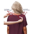 thumbnail image 5 of Pinspark Hospital Gowns Open Back for Women Bedridden Nightgowns Back Opening Short Sleeve Post Surgery Tear Away Adaptive Dresses, 5 of 6