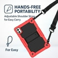 thumbnail image 7 of SOATUTO case for ApoloMedia EM101A/TWTNVOF EM101A/Digiland DL1050 10.1 inch Tablet with Shoulder Strap Hard Back Hybrid Shockproof Kids Friendly Case (Red/Black), 7 of 7