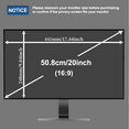 thumbnail image 3 of GUDTEKE 20" Widescreen Computer Privacy Screen Protector, Anti-Glare, Anti-Blue Light, Data Confidentiality Shield, 3 of 6
