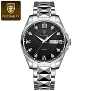 Poedagar luxury man wristwatch sport stainless steel men watch waterproof luminous date week men's watches business quartz clock