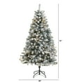 thumbnail image 2 of Nearly Natural 6ft. Flocked Rock Springs Spruce Artificial Christmas Tree with 250 Clear LED Lights, 2 of 6