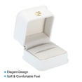 thumbnail image 4 of Uxcell Velvet Ring Box, 2 Pack Wedding Ring Box Vintage Jewelry Holder for Engagement Style 4, White, 4 of 6