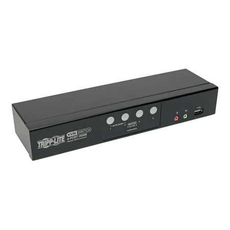 UPC: 0037332226129 | Tripp Lite 4-Port HDMI/USB KVM Switch with Audio/Video and USB Peripheral Sharing – KVM / audio / USB switch – 4 x KVM / audio / USB – 1 local user – desktop