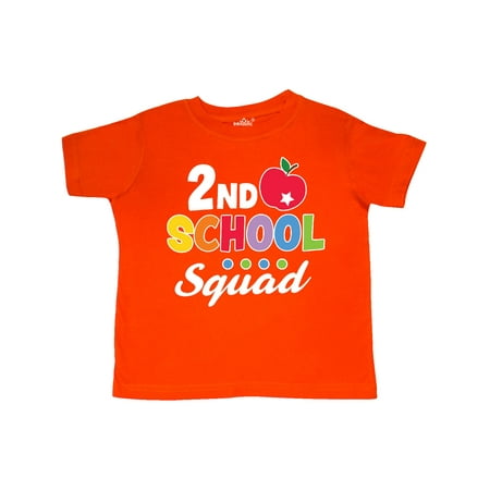 

Inktastic 2nd Grade School Squad with Apple and Star Gift Toddler Boy or Toddler Girl T-Shirt