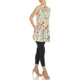 thumbnail image 2 of White Mark Women's Sleeveless Floral Pleated Tunic Top with Pockets, 2 of 6