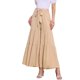 thumbnail image 1 of Pantalones Boho para Mujer INSPIRE CHIC con Cintura Alta Elástica y Volantes, Pantalones Palazzo de Pierna Ancha XL Color Caqui Claro, 1 of 6