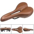 thumbnail image 2 of Bicycle Saddle Retro Bike Seat Hollow Cycling Saddle Vintage Custion Road Bike Mtb Saddle Classic Pu Leather Brown Bike Seat Banmo, 2 of 5