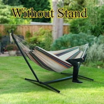 Canvas Camping Hammock Double Widened Single Hammock Chair Without Stand for Outdoor Enthusiasts(Without Stand)
