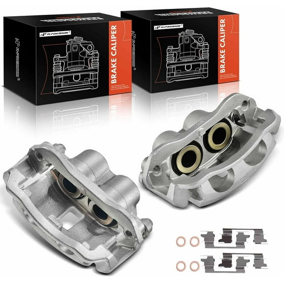 A-Premium Disc Brake Caliper Assembly with Bracket Compatible with Chevrolet Express 2500 3500 GMC Savana 2500 3500 2003-2017 Rear Left and Right 2-PC