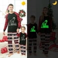 thumbnail image 1 of Pijamas familiares a juego navideños, conjunto de pijamas a cuadros rojos, cómo brillan los copos de nieve, 1 of 3