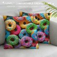 Chilfamy Donuts Sprinkles Colorful Throw Pillow Covers Sweet Home