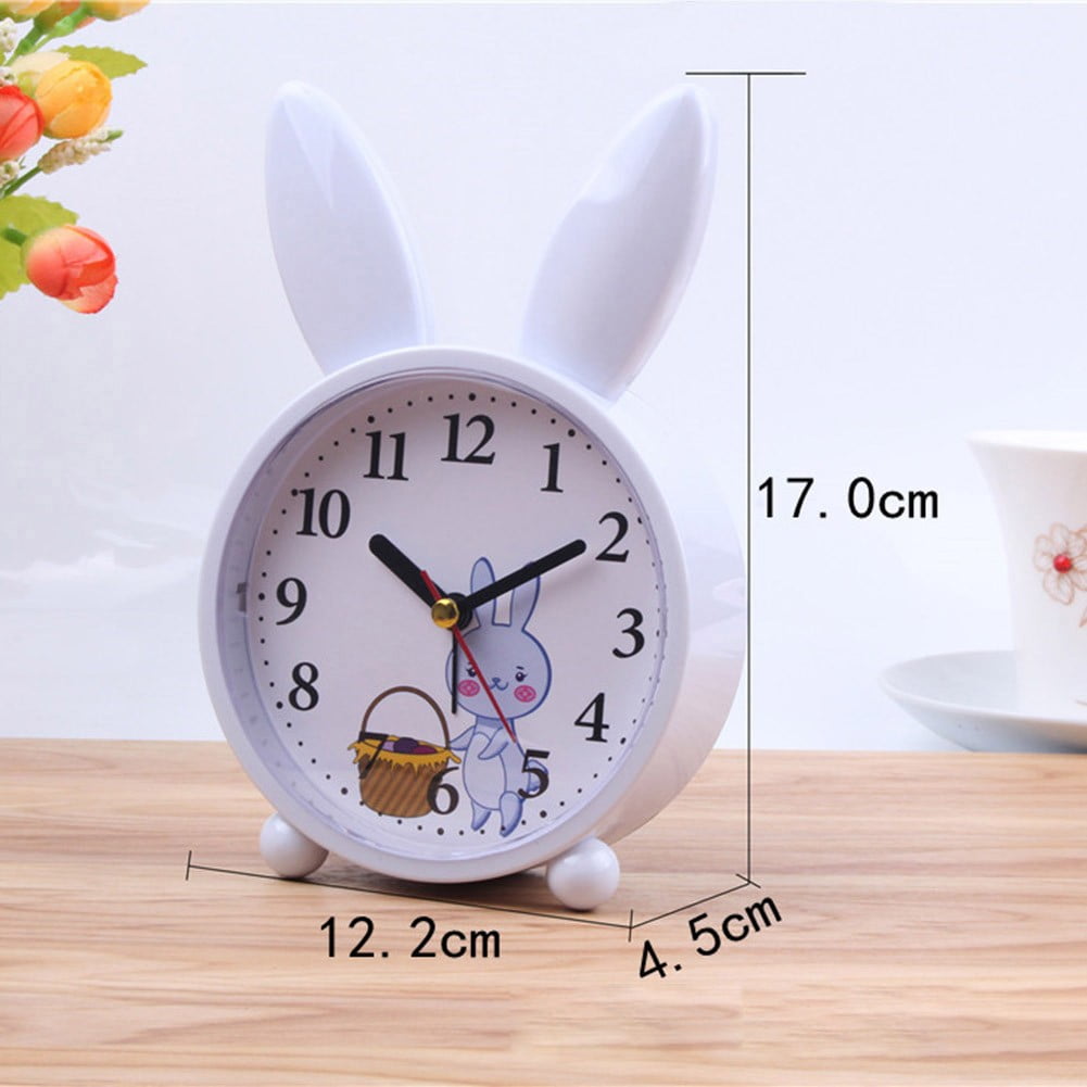 Fancy Bedside Small Silent No Tick Alarm Clock Quartz Battery Operated