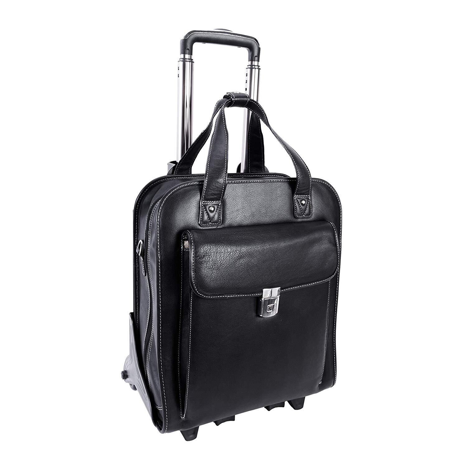 Siamod Pastenello Vertical DetachableWheeled Leather Laptop Case