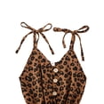 thumbnail image 5 of LA HIEBLA Infant Baby Girls Leopard Rompers Overalls Sleeveless Button Jumpsuits, 5 of 5