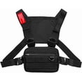 thumbnail image 1 of Bolsos de hombro tácticos para hombre y mujer, bolso de pecho rígido, estilo hip hop, bolsos deportivos, riñonera con bolsillo en el pecho., 1 of 5