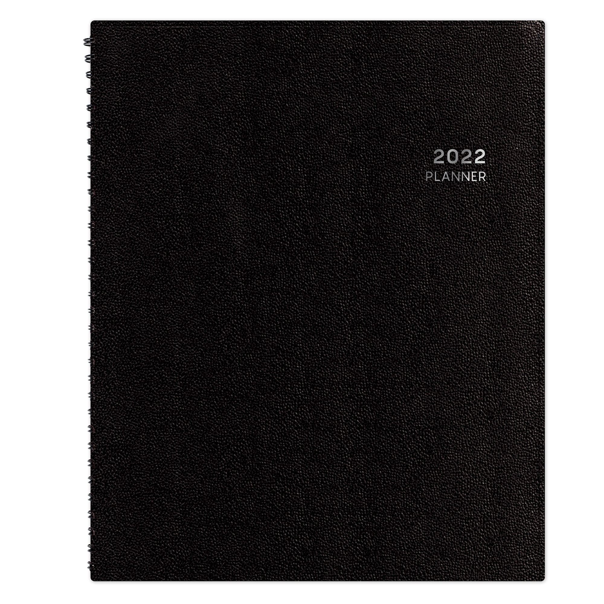 Blue Sky Aligned 2022 Weekly Vertical Appointment Planner, 8.25' x 11', Heavyweight Cover, Semi Concealed Wirebound, Black (123846-22)