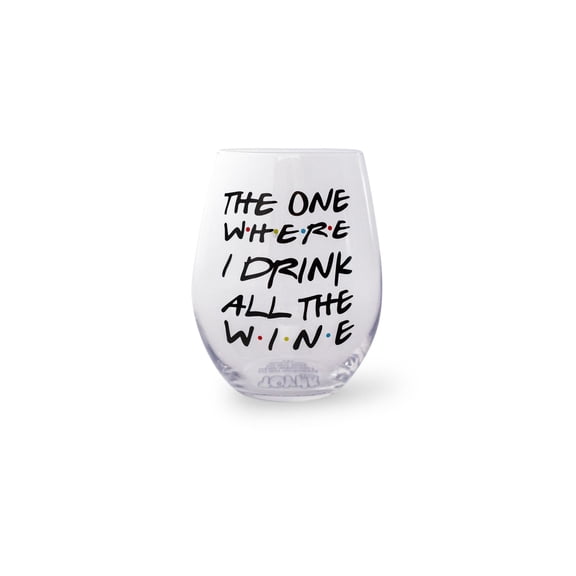 "The One Where I Drink All The Wine" Friends Inspired Stemless Wine Glass | Holds 20 Ounces