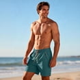 thumbnail image 7 of Men's Shorts Lightweight Solid Color Cargo Shorts Drawstring Elastic Waist Shorts Summer Lightweight Running Shorts Walking Shorts, 7 of 7