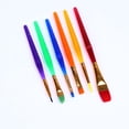 thumbnail image 3 of CNKOO Hims 6 Pcs Assorted Sizes Children‘s Paint Brushes Colorful Artist Paint Brush Set for Beginner Painting Practice, 3 of 6