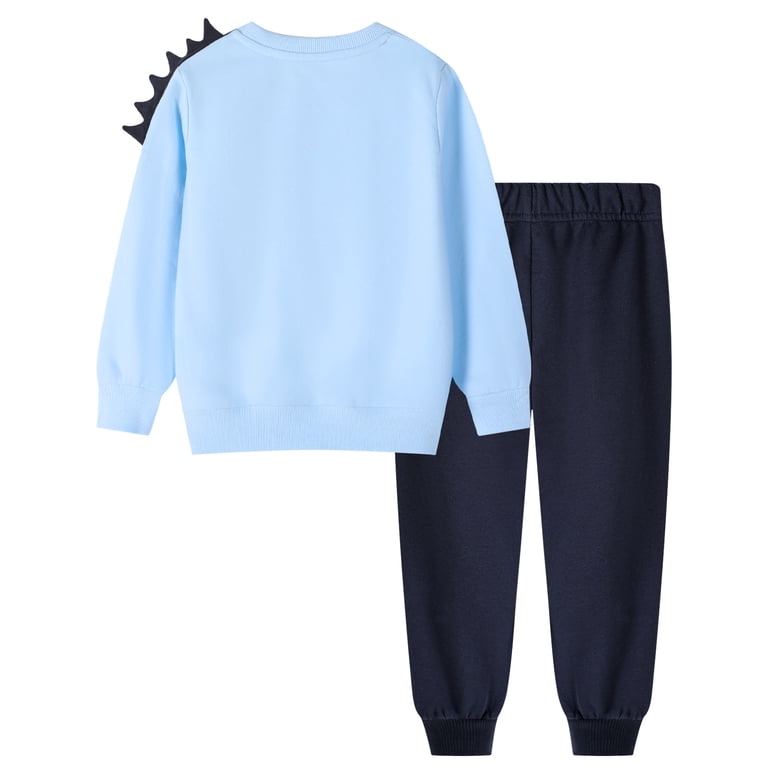 HILEELANG Toddler Boys Dinosaur Sweatshirt & Jogger Set photo 6