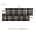 thumbnail image 3 of VHC Brands Eston Rustic Farmhouse Decor Autumn Seasonal Black Tan Plaid Runner 12x48, 3 of 4