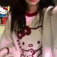 thumbnail image 3 of Sanrio Mujer Otoño Desgaste Hello Kitty O-Cuello Jerseys De Color Suelto Suéter Superior Coreano De Las Mujeres De La Moda De Manga Largapangjing, 3 of 4