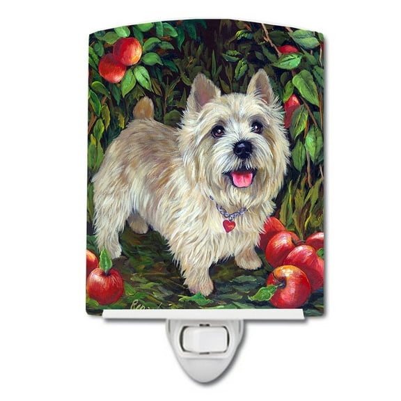 Caroline's Treasures PPP3042CNL Cairn Terrier Apples Ceramic Night Light, 6x4x3", multicolor