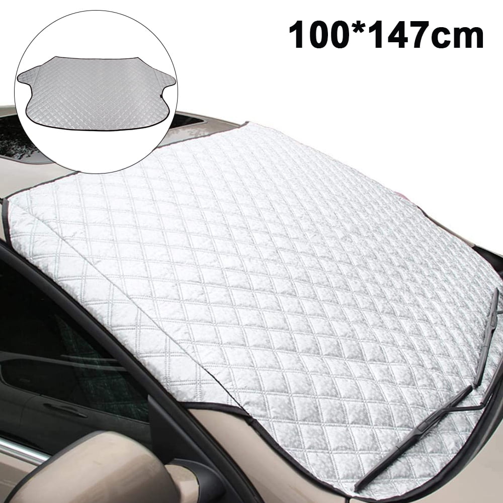 Winter Windshield Cover Windshield Snow Ice Cover Fits Most Vehicles Car Windshield Snow Cover Windshield Cover for Ice and Snow,Windshield Snow Cover Windshield Cover with 4 Layers Material 