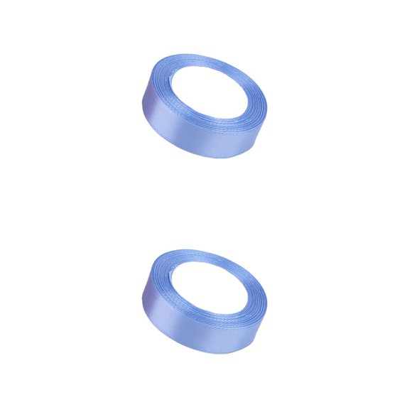 Bewildely Cinta de papel de regalo, decoraciones, suministro de ropa, accesorios para manualidades DIY, cintas de poliéster ligeras, azul cielo 20 Celeste 20 2piezas
