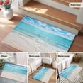 thumbnail image 5 of Summer Ocean 2x3 Area Rugs for Living Room, Modern Blue Beach Waves Blue Sky Non Slip Floor Mat Washable Low-Profile Indoor Carpet for Bedroom, Dining Room, Bathroom, 5 of 9