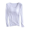 thumbnail image 5 of Sakmal Pullover Pajama Tops Women Cotton Long Sleeve Plus Size Shirts Crew Neck Gold Shirts for Women 3XL, 5 of 5
