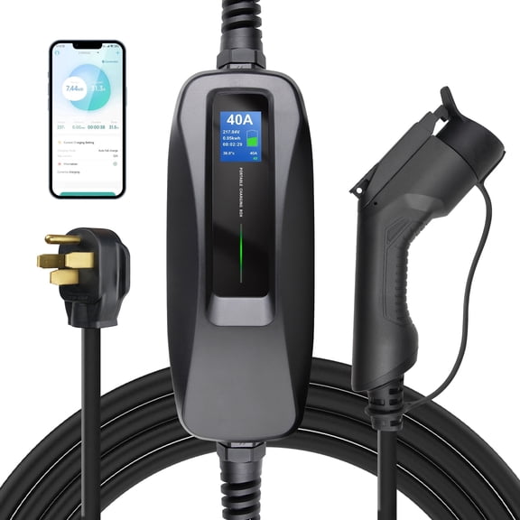 BESENERGY EV Charger Level 2, ETL FCC Listed, NEMA14-50, 220V-240V, 20ft, Indoor/Outdoor,for All j1772 evs