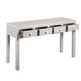 thumbnail image 5 of Modern Entryway Console Table – Multicolor Striped Bone Inlay | Handmade Accent Furniture, 5 of 6