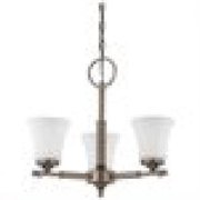 3 Light - Chandelier - Frosted Etched Glass