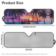 thumbnail image 5 of Garronmavis Hawaiian Coconut Trees Windshield Sunshade Sun Shade Compatible with Jeep Wrangler Rubicon Sahara TJ JK JKU 2 Door & 4 Door, 5 of 6