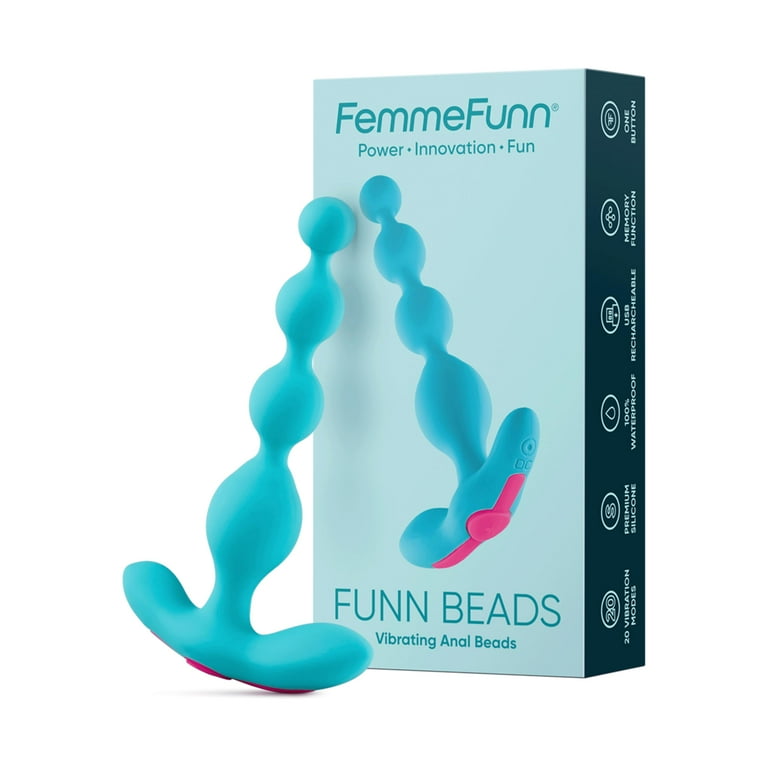 Femme Funn Fun Vibrating Anal Beads - Flexible Premium Silicone Adult Toys  - 100% Waterproof USB Rechargeable Vibrator- 20 Vibration Modes - Easy to  Clean Sex Toy for Women - Turquoise - Walmart.com