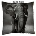 thumbnail image 2 of GCKG Black And White Style Old Elephant Reversible Mermaid Sequin Pillow Case Home Decor Cushion Cover 16x16 inches, 2 of 3