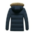 thumbnail image 2 of uikmnh Winter Jackets for Men Men'S Autumn and Winter Solid Color Coat Jacket Matching Long Sleeved Coat Hooded Padded Jacket Size:4XL, 2 of 3